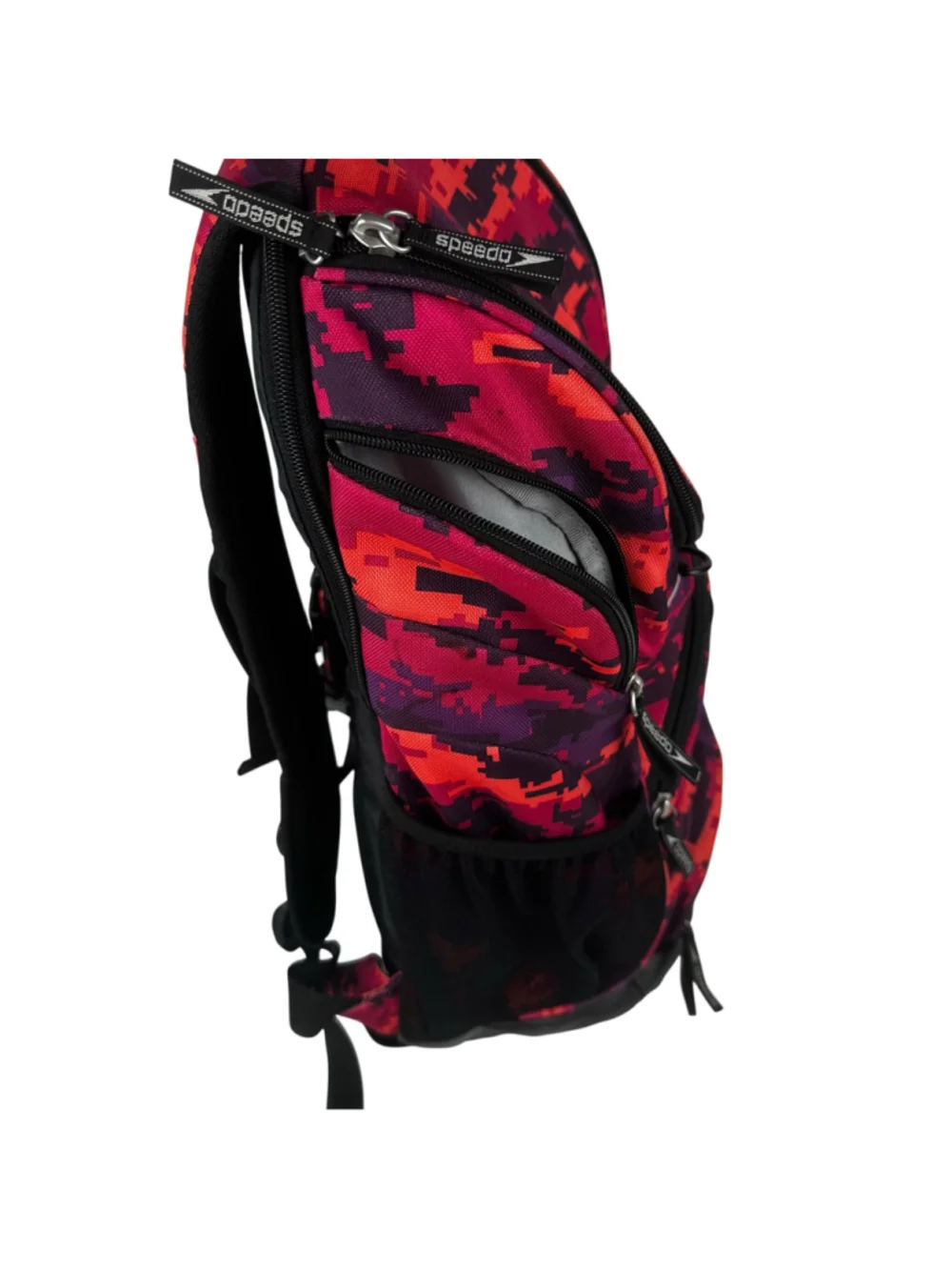 Speedo Red and Purple Camo Teamster 25L Backpack
